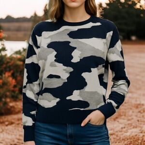 Brodie Navy Camouflage Sweater